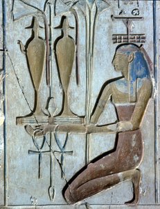 Abydos: Seti I:s tempel tillägnat guden Osiris. av School Egyptian