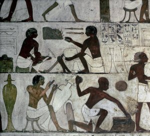 Luxor Thebe: De adligas nekropol, Rekhmires grav, hantverkare. av School Egyptian