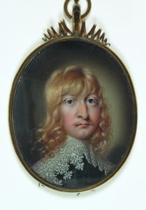 En gentleman som heter William Cavendish (akvarell på elfenben) av School English