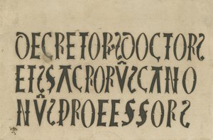 Barton under Needwood Church - inskriptioner: bläckfaksimil, nd [?1700-talet] (ritning) av School English
