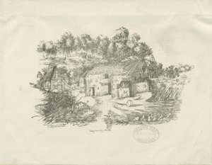 Biddulph - Knypersley Mill: litografi (vinjeterad), [c 1826] (tryck) av School English