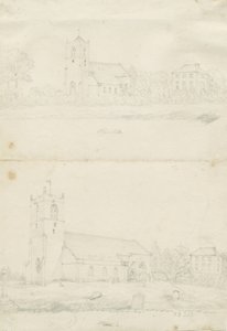 Blymhill kyrka: blyertsteckningar, nd [1797] (ritning) av School English