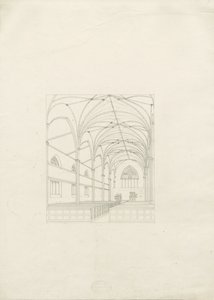 Burton-upon-Trent - Holy Trinity Church: teckning, nd [?1820-talet] (teckning) av School English