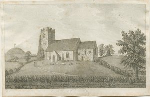 Slottskyrkan - Kyrka: gravyr och [?1700-talet] (tryck) av School English