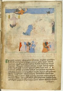 Bomull Claudius B. IV, f.103 Moses med de tio budorden, illustration från en 