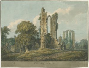 Croxden Abbey: akvarellmålning av School English