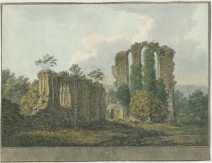 Croxden Abbey: akvarellmålning, nd [1805] (målning) av School English