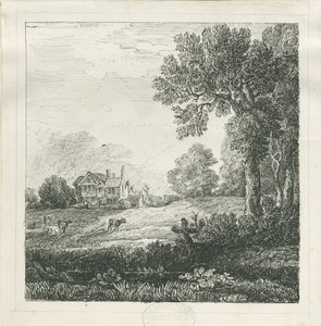 Eccleshall - Biana Hall: ritning med penna och bläck, nd [c 1830] (teckning) av School English