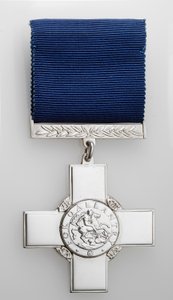 George Cross (silver med sidenband)