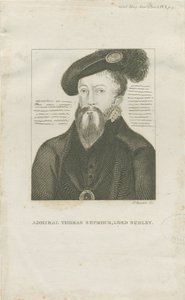 Hill Ridware - Porträtt av amiral Thomas Seymore, Lord Sudley: gravyr, nd [c 1805] (tryck) av School English