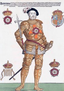 Kung Henrik VIII av England (tryck) av School English