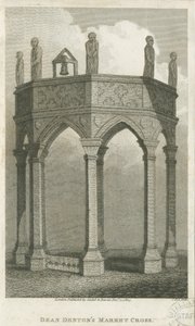 Lichfield - Market Place: gravyr, nd [c 1805] (tryck) av School English