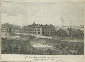 Soho Manufactory: stålgravyr och [slutet av 1700-talet] (tryck) av School English