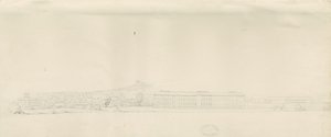 Stafford - View of Town: blyertsteckning, nd [?1800-talet] (teckning) av School English