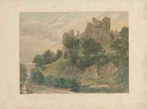 Tamworth Castle: akvarellteckning, nd [?1800-talet] (målning) av School English