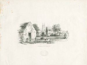 Tamworth: litografi (vinjeterad) av School English