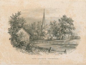 Thorpe Constantine Church: litografi (vinjeterad) av School English