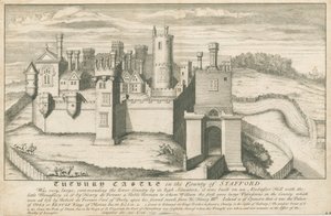 Tutbury Castle: gravyr i kopparplåt, nd [c 1733] (tryck) av School English