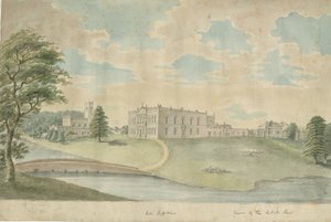 Okänd plats - Hall: akvarellmålning och [c 1762-1802] (målning) av School English