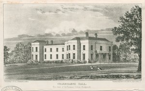 Uttoxeter - Crakemarsh Hall: litografi, nd [c 1839] (tryck) av School English
