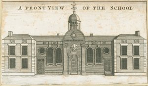 Wolverhampton - Grammar School: akvatintgravyr, nd [c 1751] (tryck) av School English
