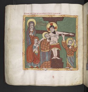 Eller. 481, f.106v, Nedstigningen från korset (pergament)