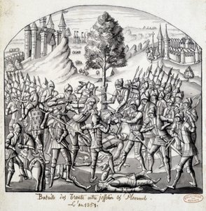 Slaget vid Trento mellan Josselin och Ploermal, år 1351 av School French