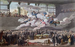 Franska revolutionen (1789-1799): Jeu de Paumes ed i Versailles den 20 juni 1789) (Franska revolutionen; Tennisbanans ed den 20 juni 1789, Versailles) av School French