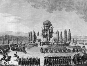 Franska revolutionen: Republikanernas fete des victoires au champs de mars i Paris den 10:e Prairial An IV (29 maj) av School French