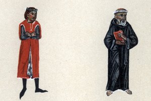 Marcabru, en trubadur från medeltiden, illustration från Hermann Suchiers "Histoire de la Literature Francaise". av School French