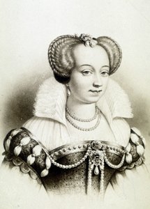 Porträtt av Margareta av Valois, känd som drottning Margot (1553-1615), drottning av Navarra, Henrik IV:s första fru.