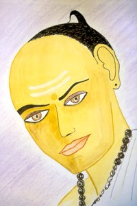 Aryabhata (akvarell på papper) av School Indian