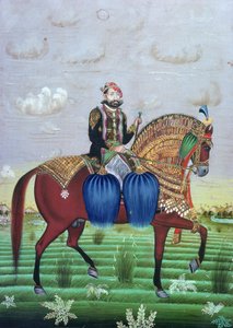 Maharadja Jai Singh II av Jaipur (1699-1743) av School Indian