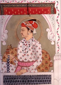 Miniatyrmålning Kung, Rajasthan, Indien av School Indian