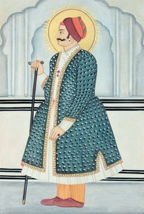 Miniatyrmålning av Maharaja Sawai Jai Singh Two, Jaipur av School Indian