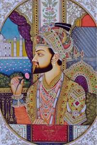Miniatyrmålning av Mughul-kejsaren Shah Jahan Indien Asien av School Indian