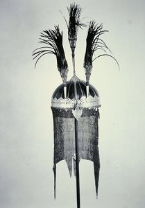 Mughal hjälm (blandade media) av School Indian