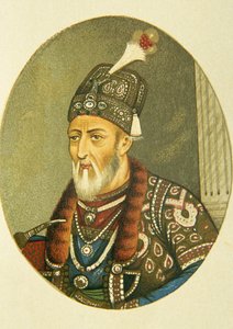 Porträtt av mogulkejsaren Bahadur Shah Ii, Indien av School Indian