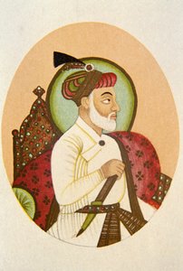 Porträtt av mogulkejsaren Bahadur Shah, Indien av School Indian