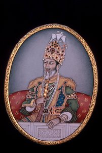 Porträtt av Shah Jahan av School Indian