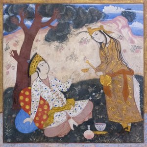 Färskt på Chehel Sotoun Palace, Esfahan, Iran