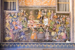 Färskt på Chehel Sotoun Palace, Esfahan, Iran