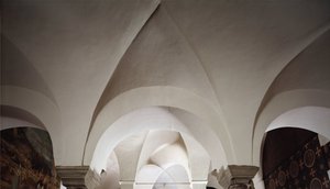 Interiörvy av kapitelhuset, 400-talet av School Italian