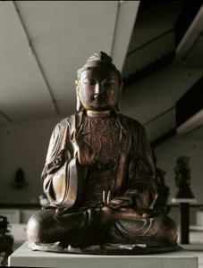 Buddha sittande i lalitasana-ställning - skulptur, Kamakura-perioden (1185-1333) av Japanese School