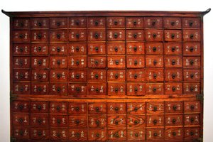 Medicinska trämöbler, Joseon-perioden, Coree, Kim Chong-hak-kollektionen. Fotografi, Seouls nationalmuseum, Republiken Korea, 2006. av School Korean