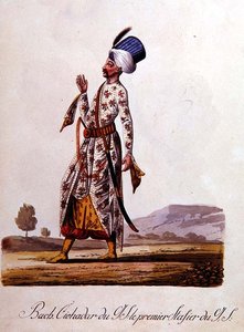 Sultan, från album med turkiska dräkter, sent 1700-tal