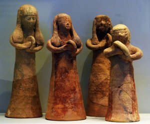 Tamburinspelare, från Achziv, norra Israel, 700-700-talet f.Kr. (keramik)