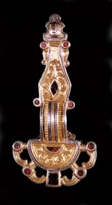 Merovinger fibula. Saint-Germain-en-Laye-museet