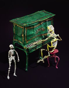 De dödas dag figurerar som musiker (papier mache) (detalj av 229287)