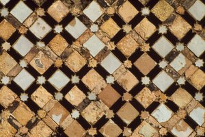 Chella nekropol, detalj av en dekorativ panel (mosaik)